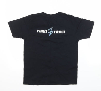 Anvil Boys Black  Jersey Basic T-Shirt Size L  - project parkour