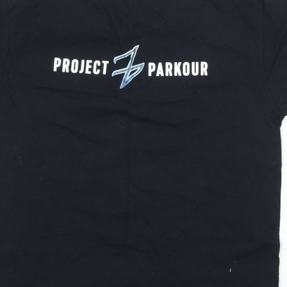 Anvil Boys Black  Jersey Basic T-Shirt Size L  - project parkour