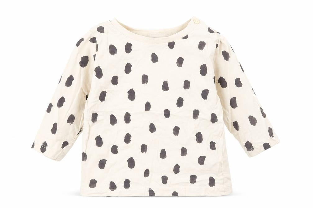 Marks & Spencer Baby Beige Polka Dot Jersey Basic T-Shirt Size 3-6 Months