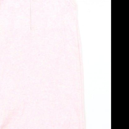 Brand and care label for Early Days girls’ pink coverall one-piece, size 3-6, months