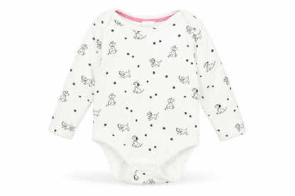 Disney Girls White Polka Dot Jersey Babygrow One-Piece Size 6-9 Months