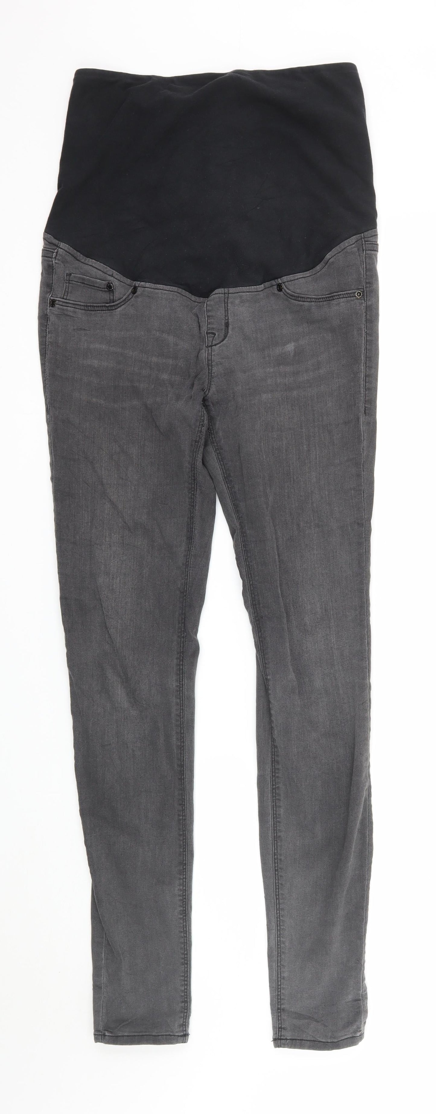 H&M Womens Grey  Denim Skinny Jeans Size 8 L29 in