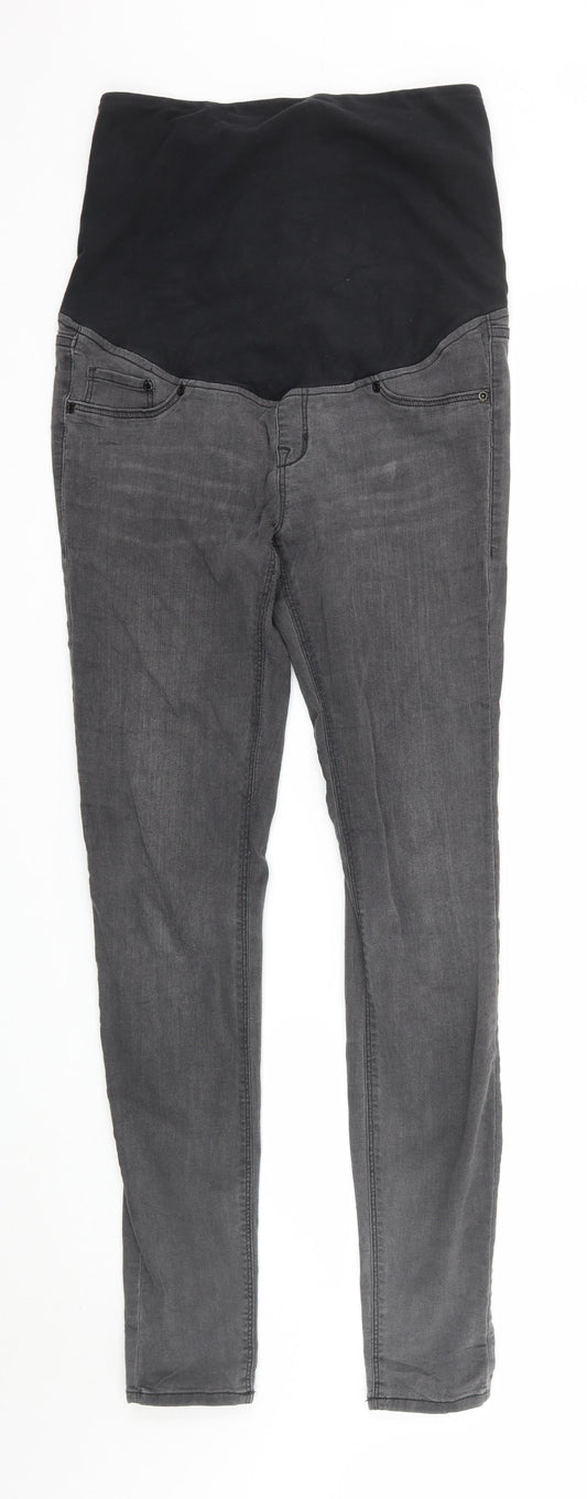 H&M Womens Grey  Denim Skinny Jeans Size 8 L29 in