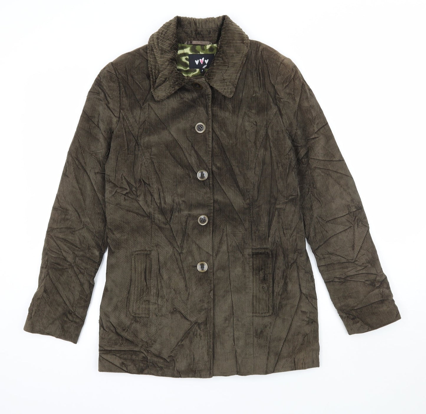 Per Una Womens Brown  Corduroy Jacket Coatigan Size 8