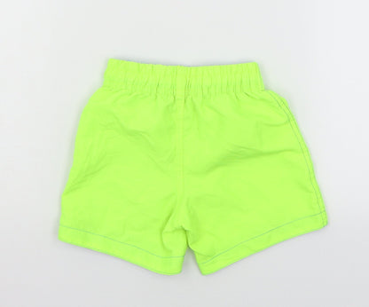 Back view of Rebel boys’ green sweat shorts, size 2-3, years
