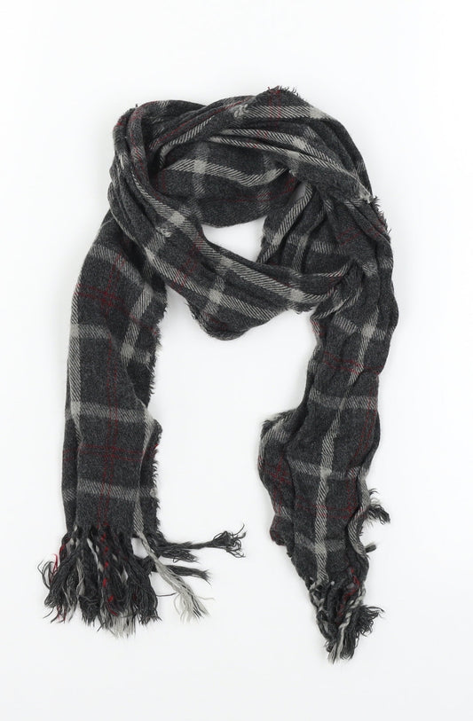 F&F Womens Grey Plaid Knit  Scarf