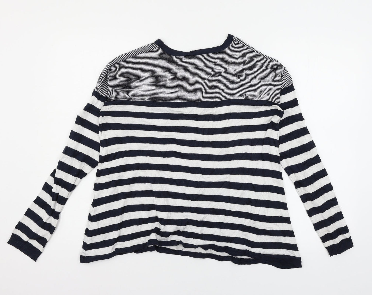 Atmosphere Womens Blue Striped Knit Pullover Jumper Size 10