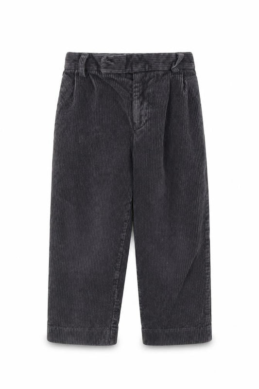 Front view of Glengarnock boys’ grey capri jeans, size 3-6, months