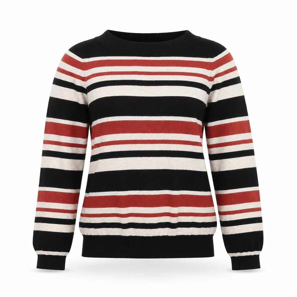 Debenhams Womens Black Striped  Pullover Jumper Size 12