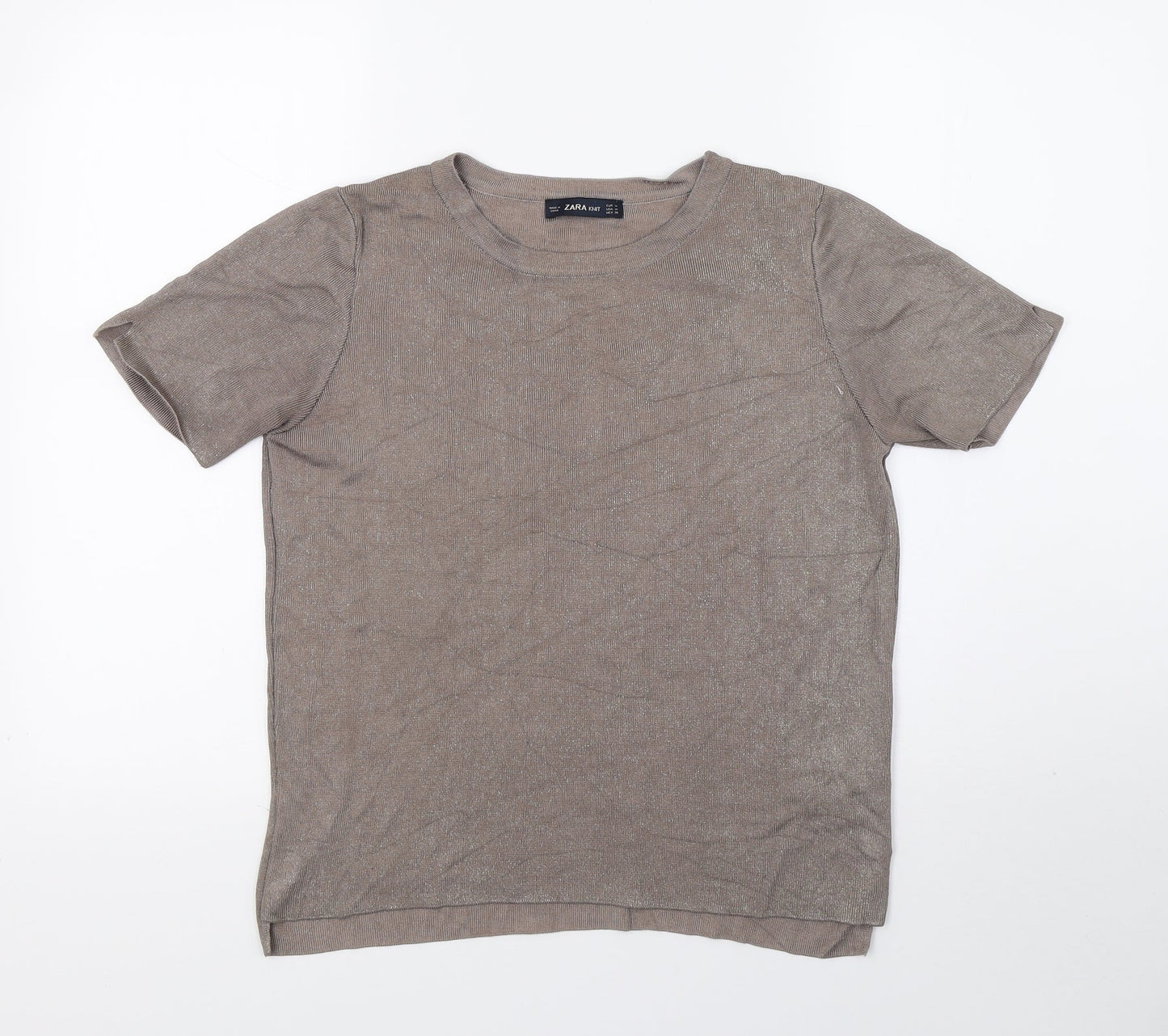 Zata Womens Grey   Basic T-Shirt Size M