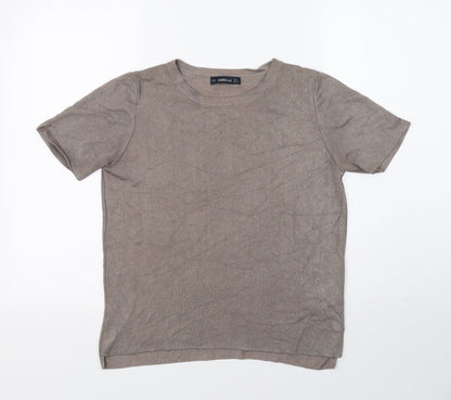 Zata Womens Grey   Basic T-Shirt Size M