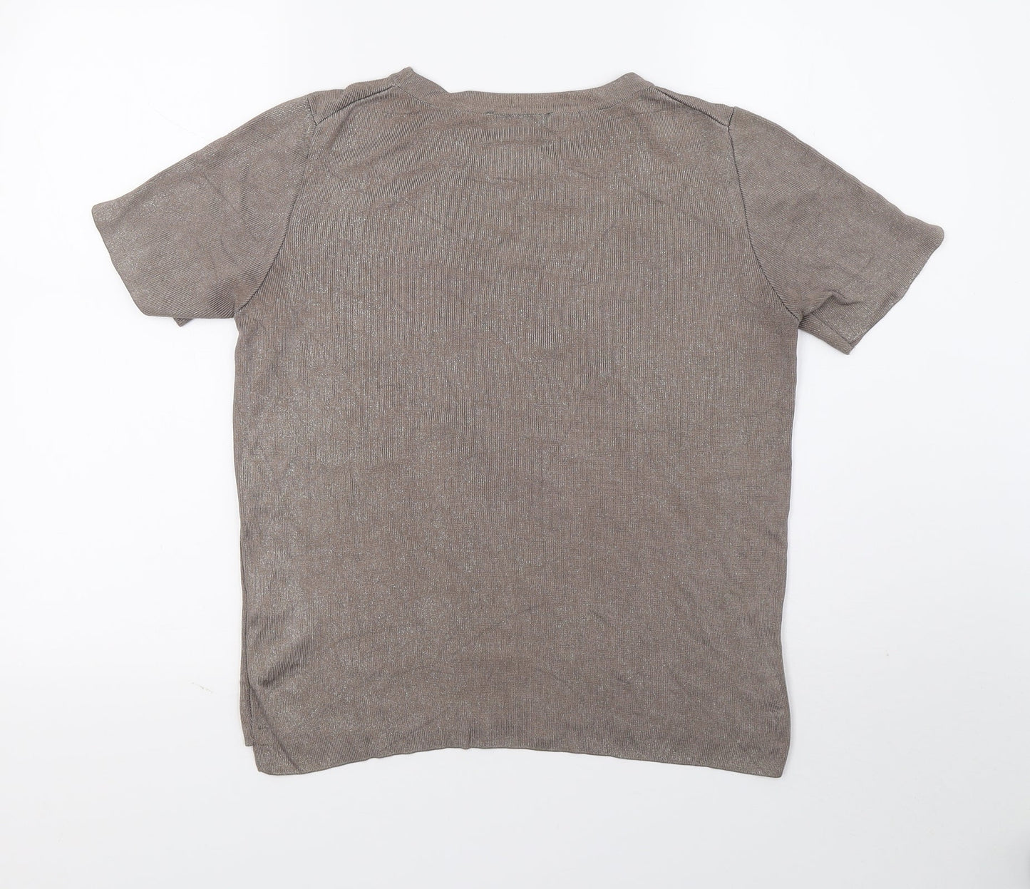 Zata Womens Grey   Basic T-Shirt Size M