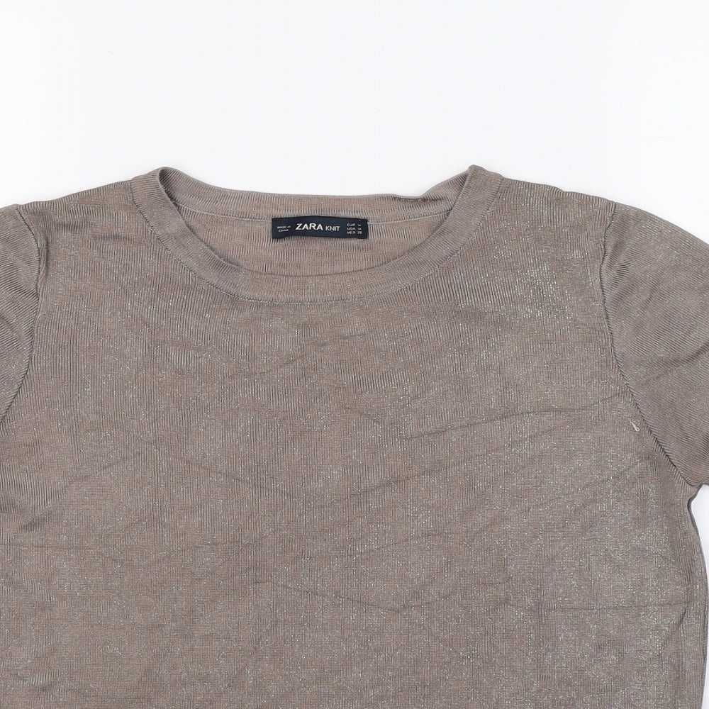 Zata Womens Grey   Basic T-Shirt Size M