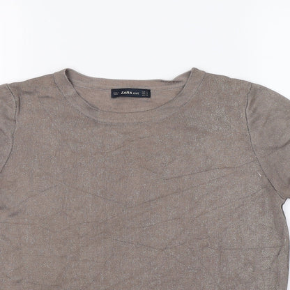 Zata Womens Grey   Basic T-Shirt Size M