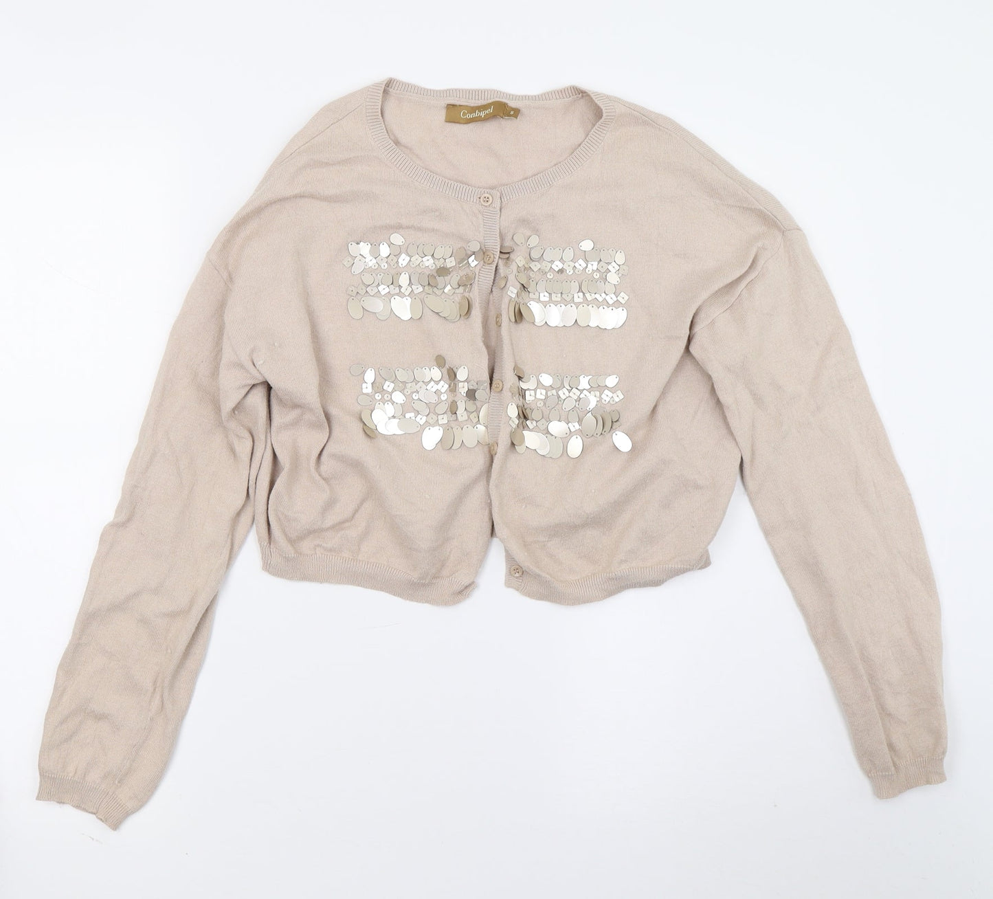 Conbipel Womens Beige   Cardigan Jumper Size S