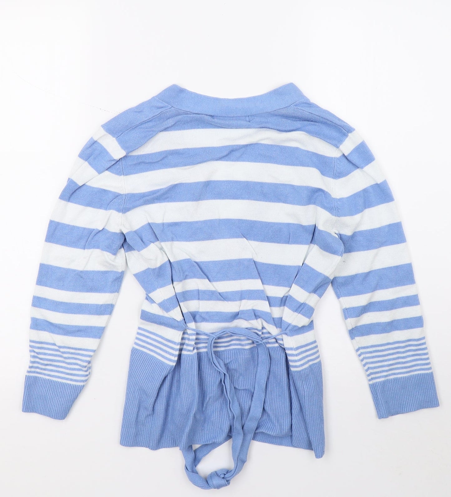 FABRIZIO  Womens Blue Striped  Cardigan Jumper Size S