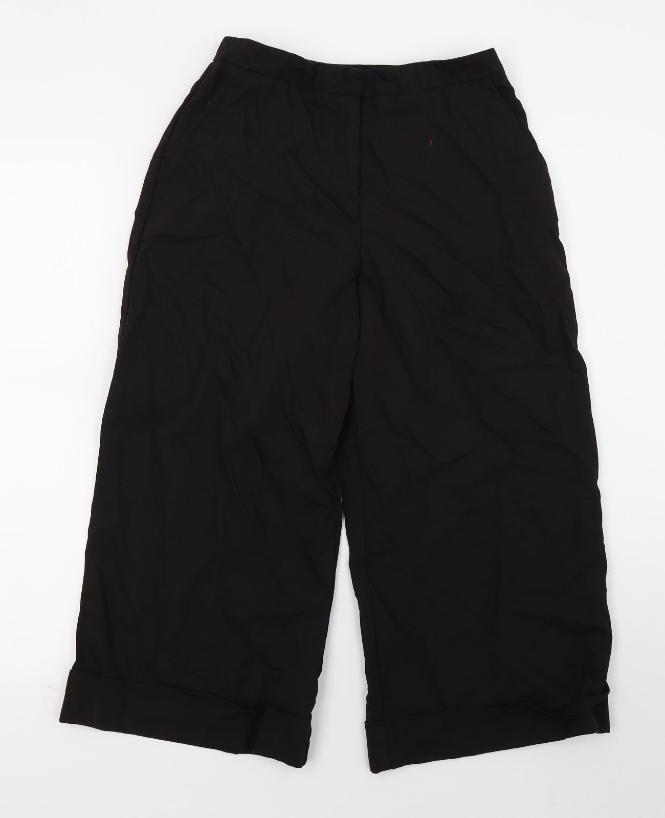 ASOS Womens Black   Cropped Trousers Size 6 L23 in