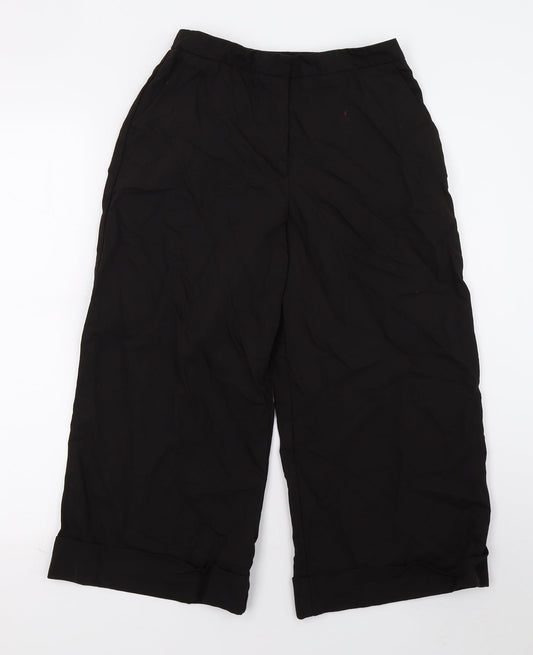 ASOS Womens Black   Cropped Trousers Size 6 L23 in