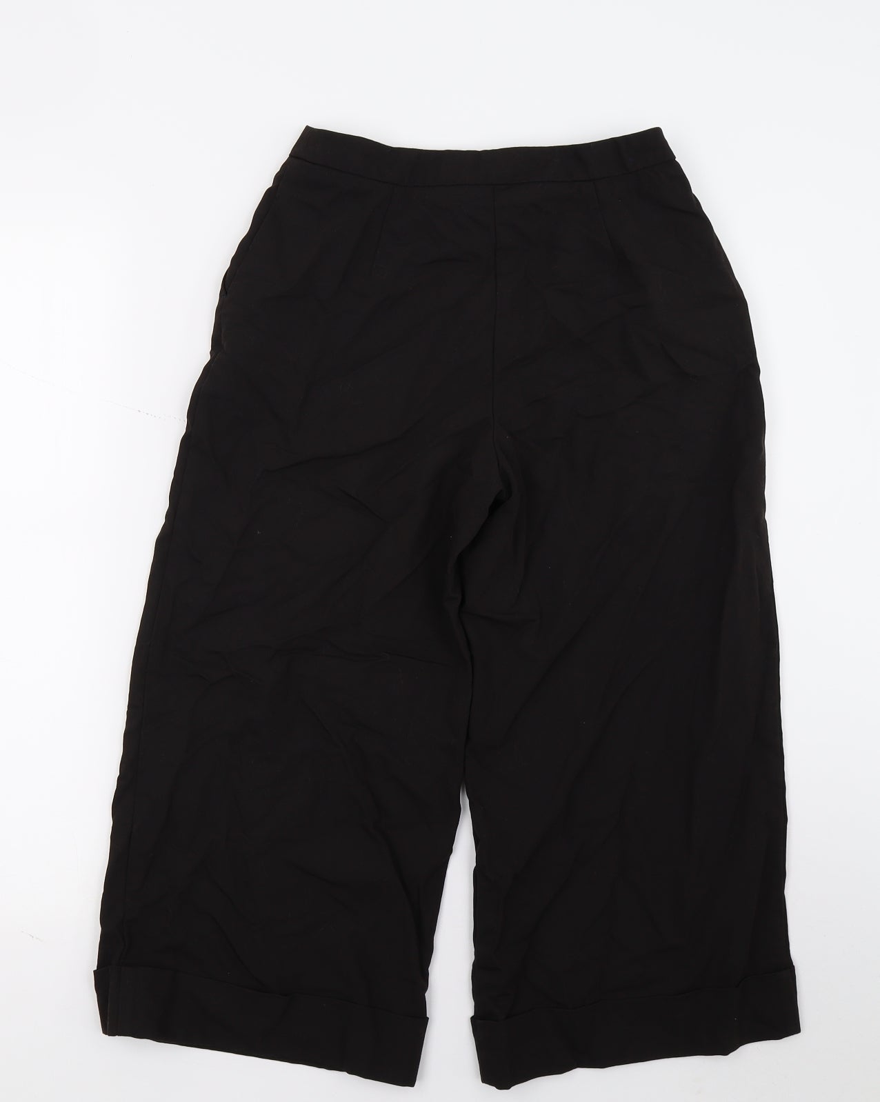 ASOS Womens Black   Cropped Trousers Size 6 L23 in