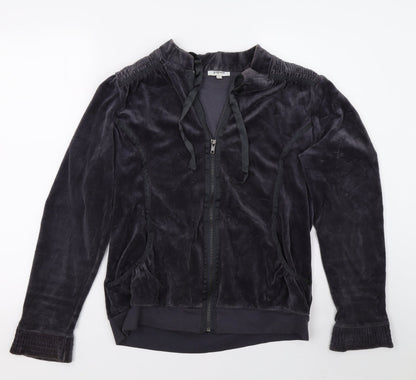 Additional front view of Papaya women’s grey jacket coat, size UK 16