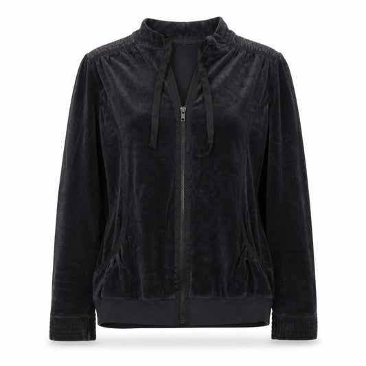 Front view of Papaya women’s grey jacket coat, size UK 16