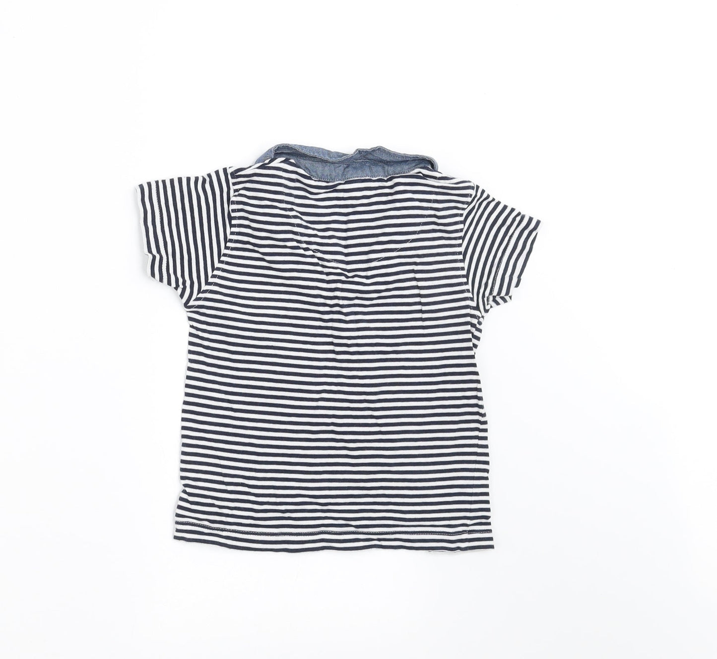 NEXT Boys Blue Striped  Basic Polo Size 12 Months