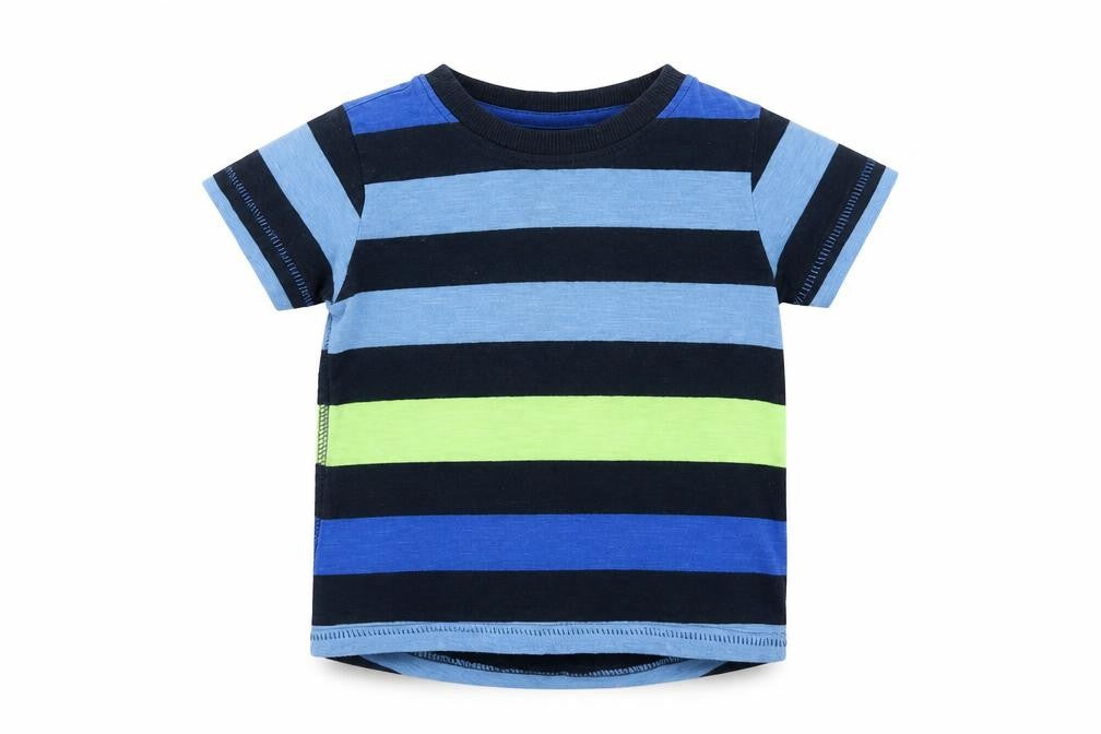 NEXT Baby Blue Striped  Basic T-Shirt Size 6-9 Months