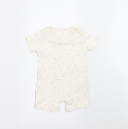 Marks and Spencer  Ivory Polka Dot  Romper One-Piece Size 0-3 Months
