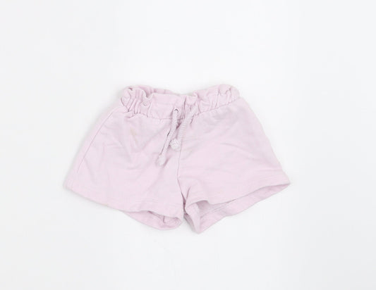 Zara Girls Pink   Cropped Trousers Size 3-6 Months  - SHORTS