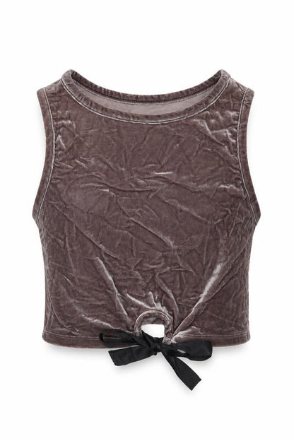 SHEIN Womens Grey  Velour Basic Tank Size S