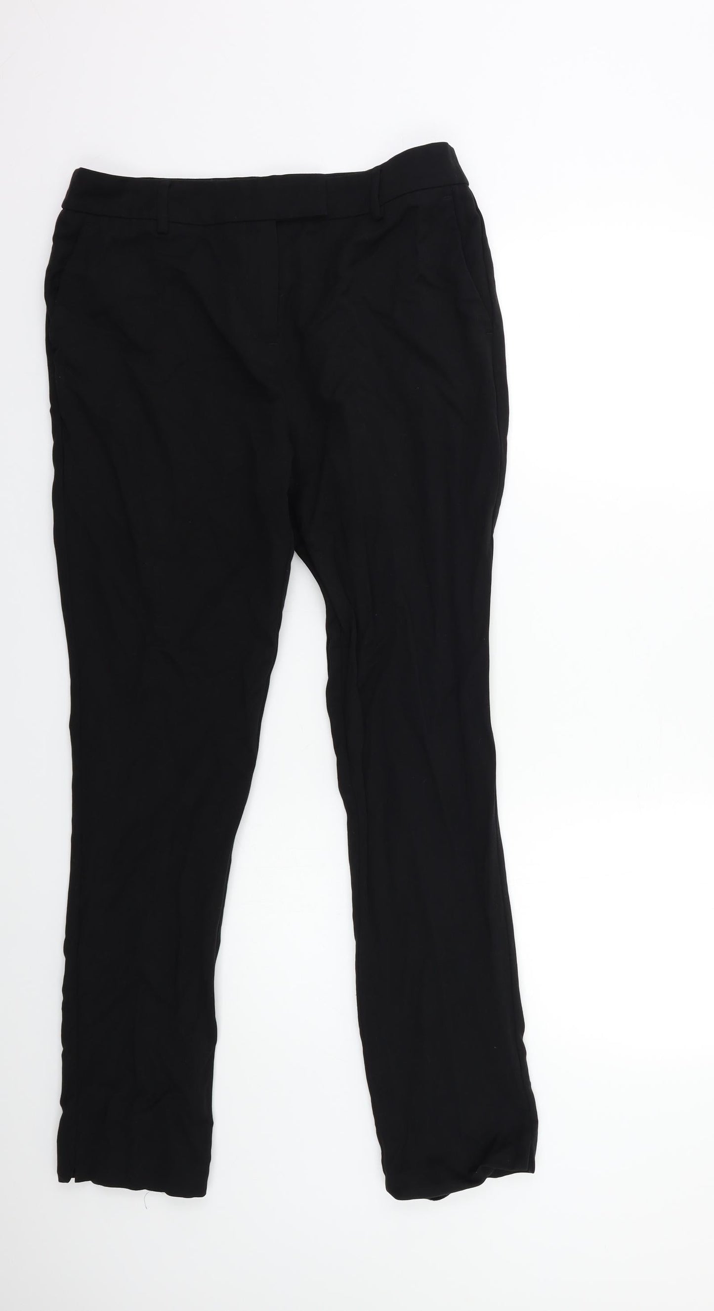Papaya Womens Black   Trousers  Size 12 L30 in