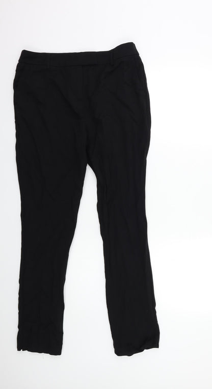 Additional front view of Papaya women’s black trousers, size UK 12, 30-inch leg