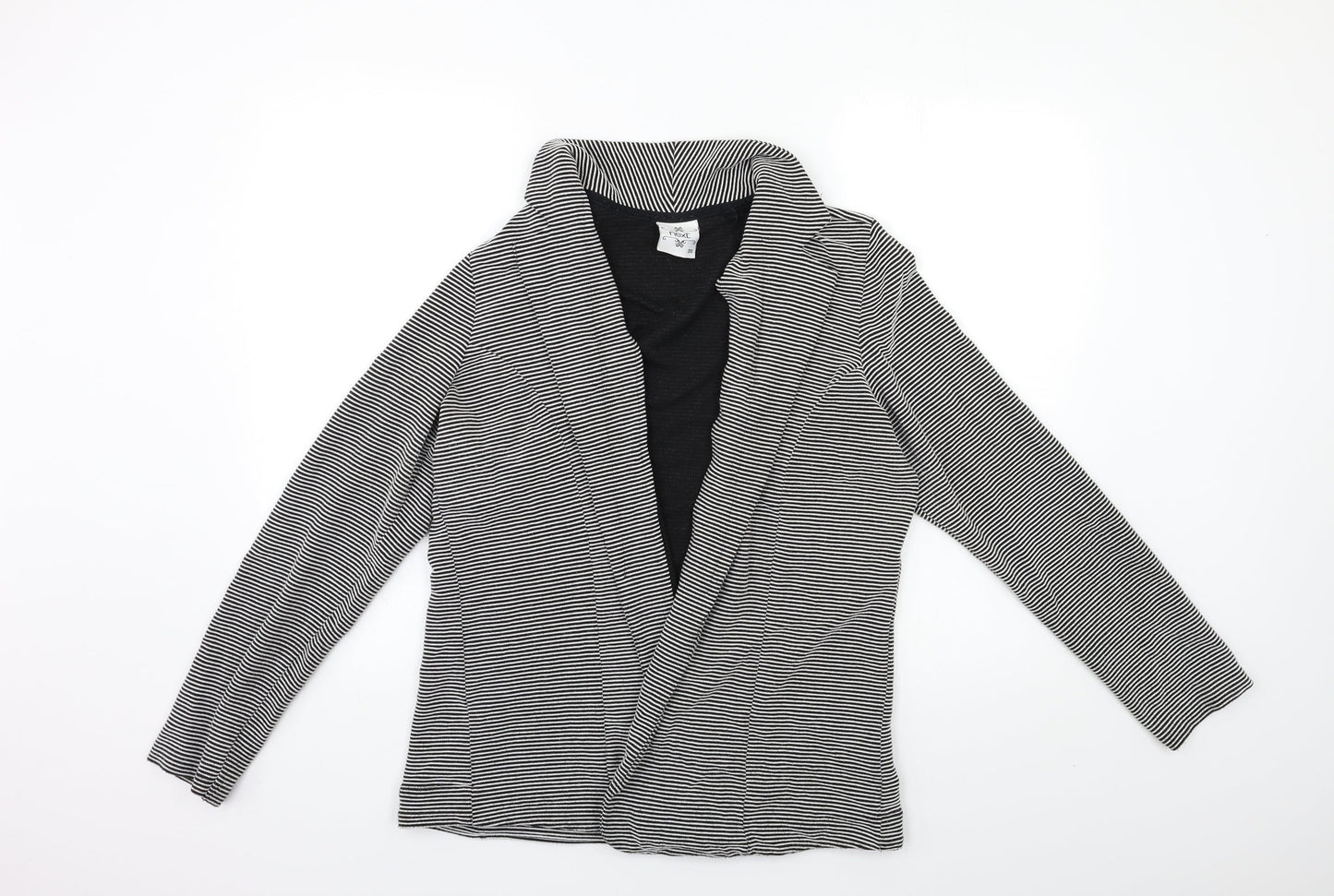 NEXT Womens Black Striped  Jacket Blazer Size 10