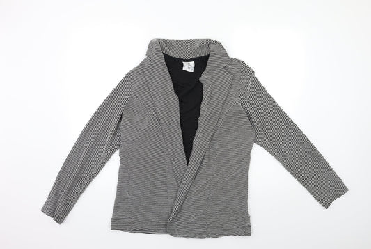 NEXT Womens Black Striped  Jacket Blazer Size 10