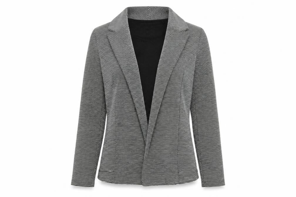 NEXT Womens Black Striped  Jacket Blazer Size 10