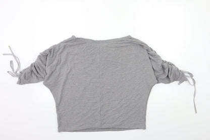 YONIS Womens Grey  Knit Pullover Jumper Size L