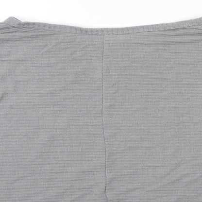 YONIS Womens Grey  Knit Pullover Jumper Size L