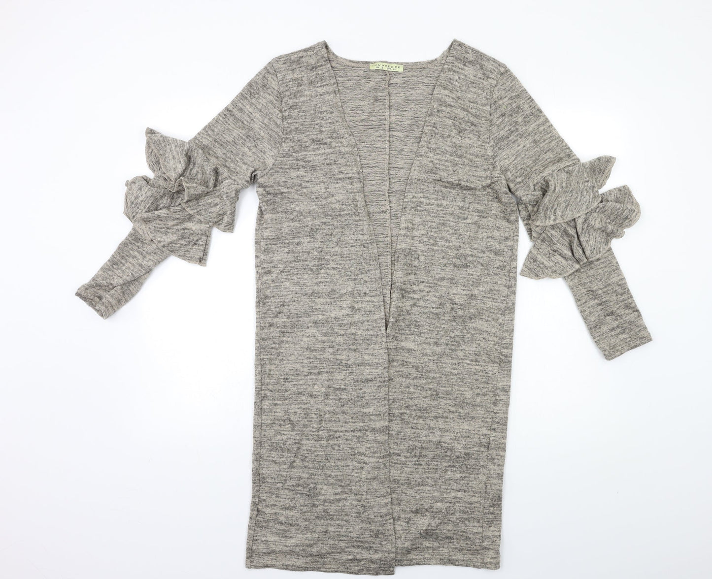 innocence Womens Beige   Cardigan Jumper Size 12  - frill
