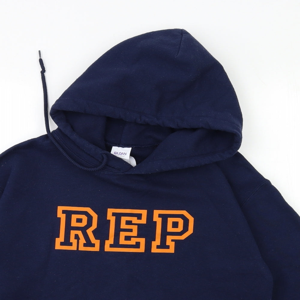 Gildan Mens Blue   Pullover Hoodie Size S
