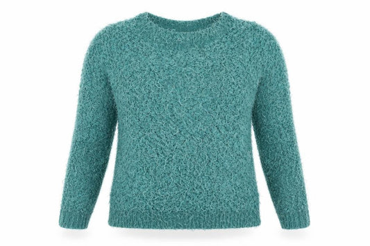 Front view of Red Herring women’s green knit jumper, size UK 8
