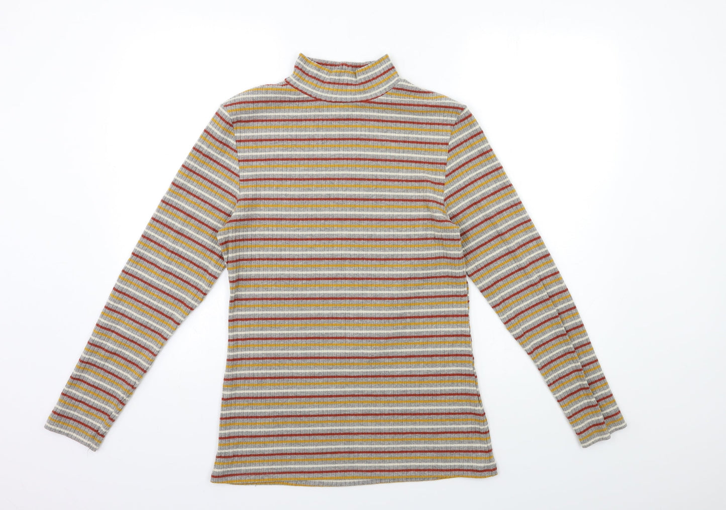 Papaya Womens Grey Striped  Pullover Jumper Size 14