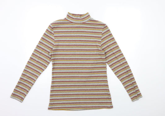 Papaya Womens Grey Striped  Pullover Jumper Size 14