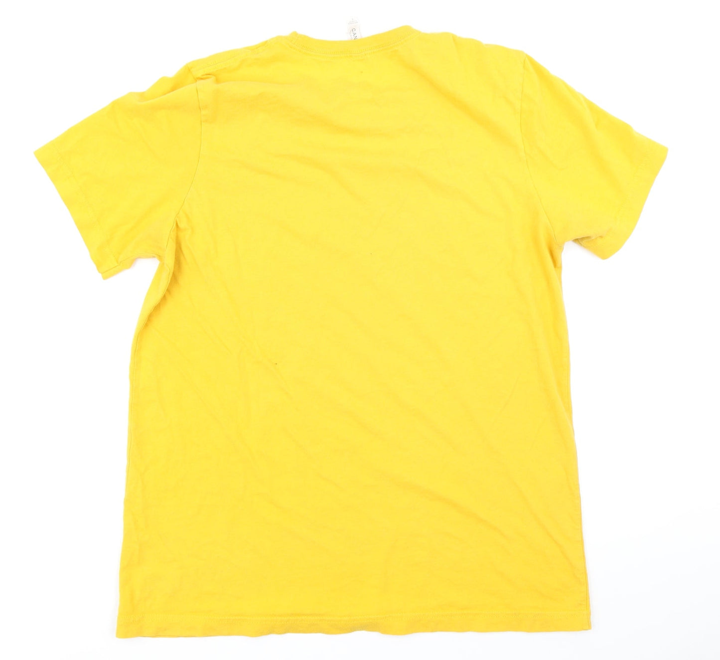 Canvas Mens Yellow    T-Shirt Size L