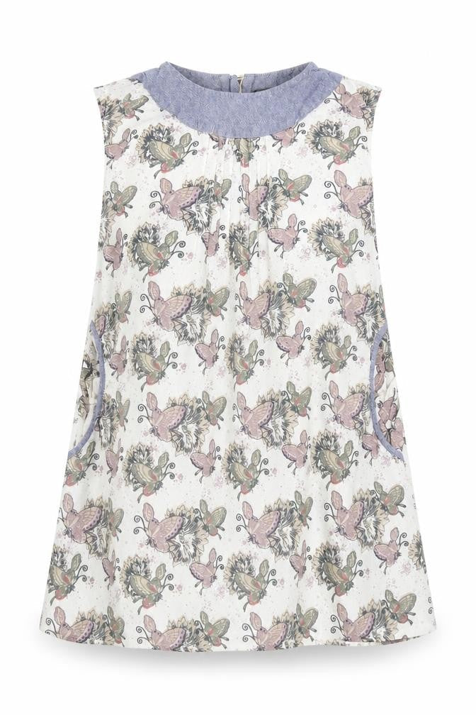 Minymo Womens White Floral  Basic Blouse Size 10