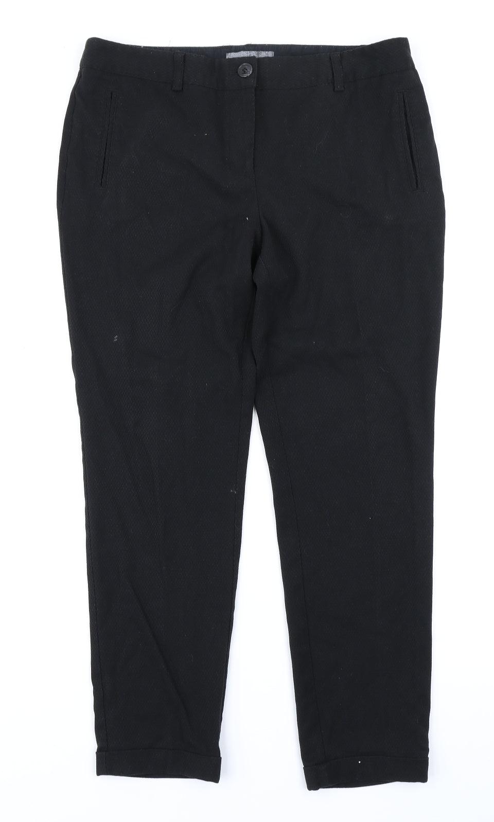 NEXT Womens Black   Trousers  Size 12 L24 in