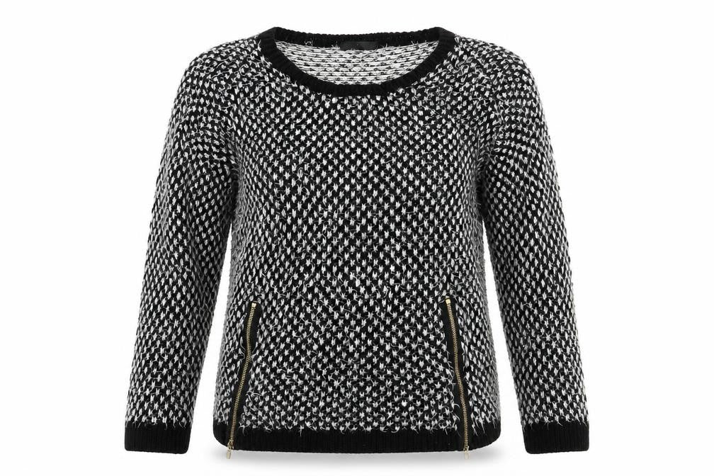 Rock & Rags Womens Black Polka Dot  Pullover Jumper Size M
