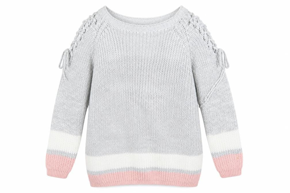 Quiz Womens Multicoloured Striped  Pullover Jumper Size L