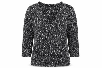 Front view of Kaliko women’s black jumper, size UK 16