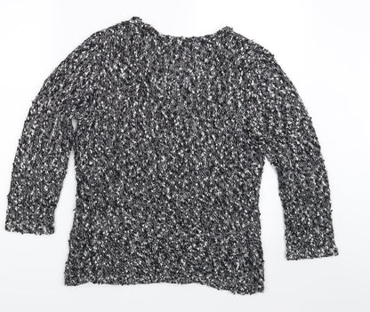 Back view of Kaliko women’s black jumper, size UK 16