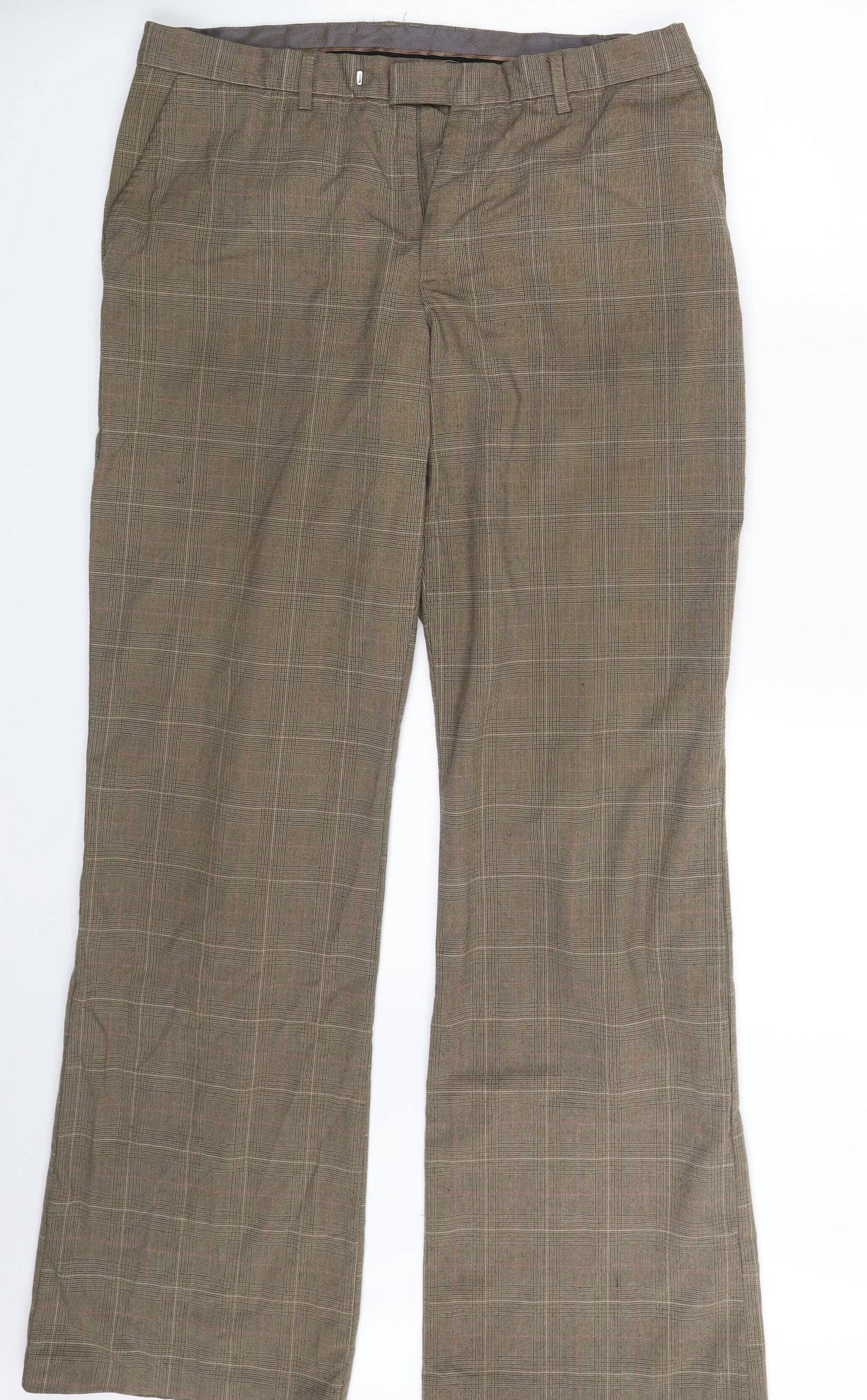 Preworn Womens Brown Striped  Trousers  One Size L33 in